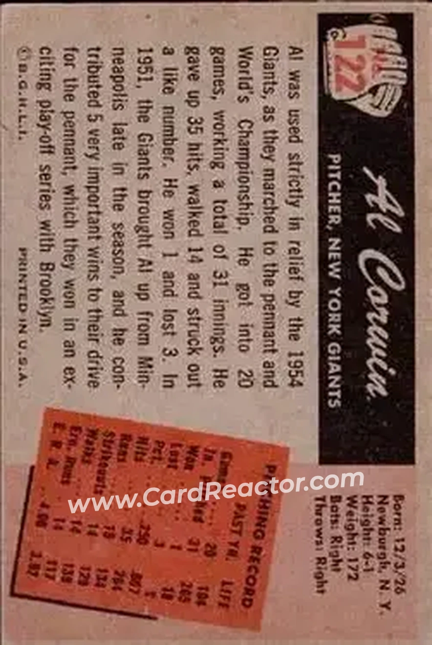 Back of Al Corwin