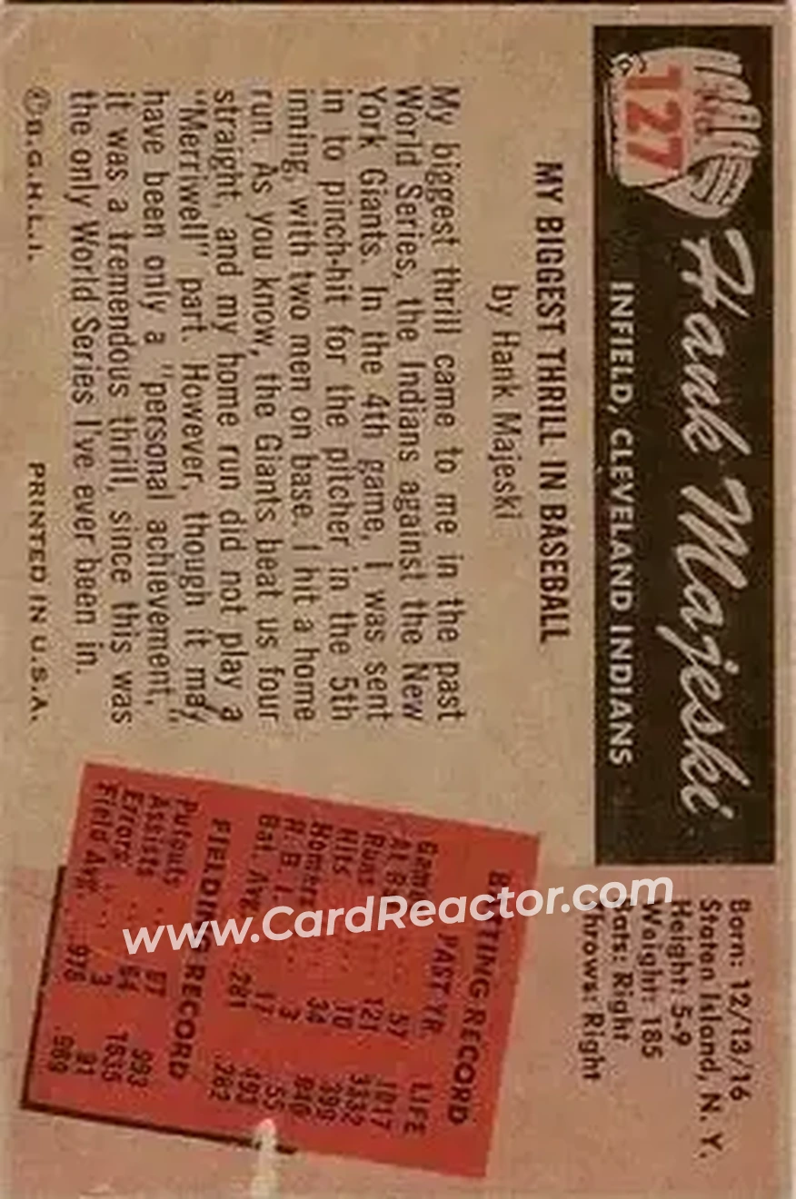 Back of Hank Majeski