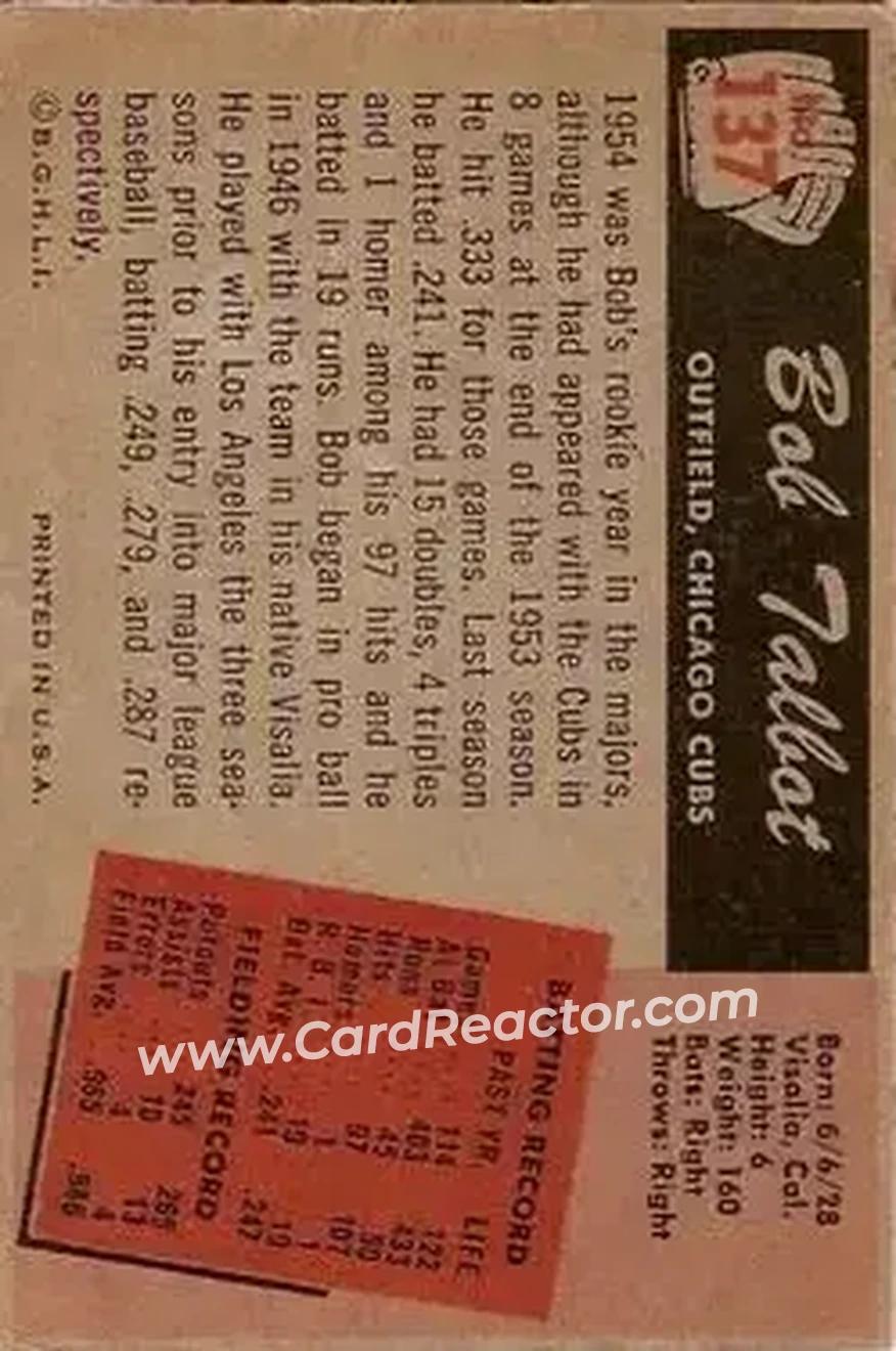 Back of Bob Talbot