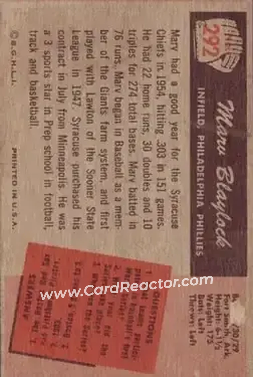 Back of Marv Blaylock