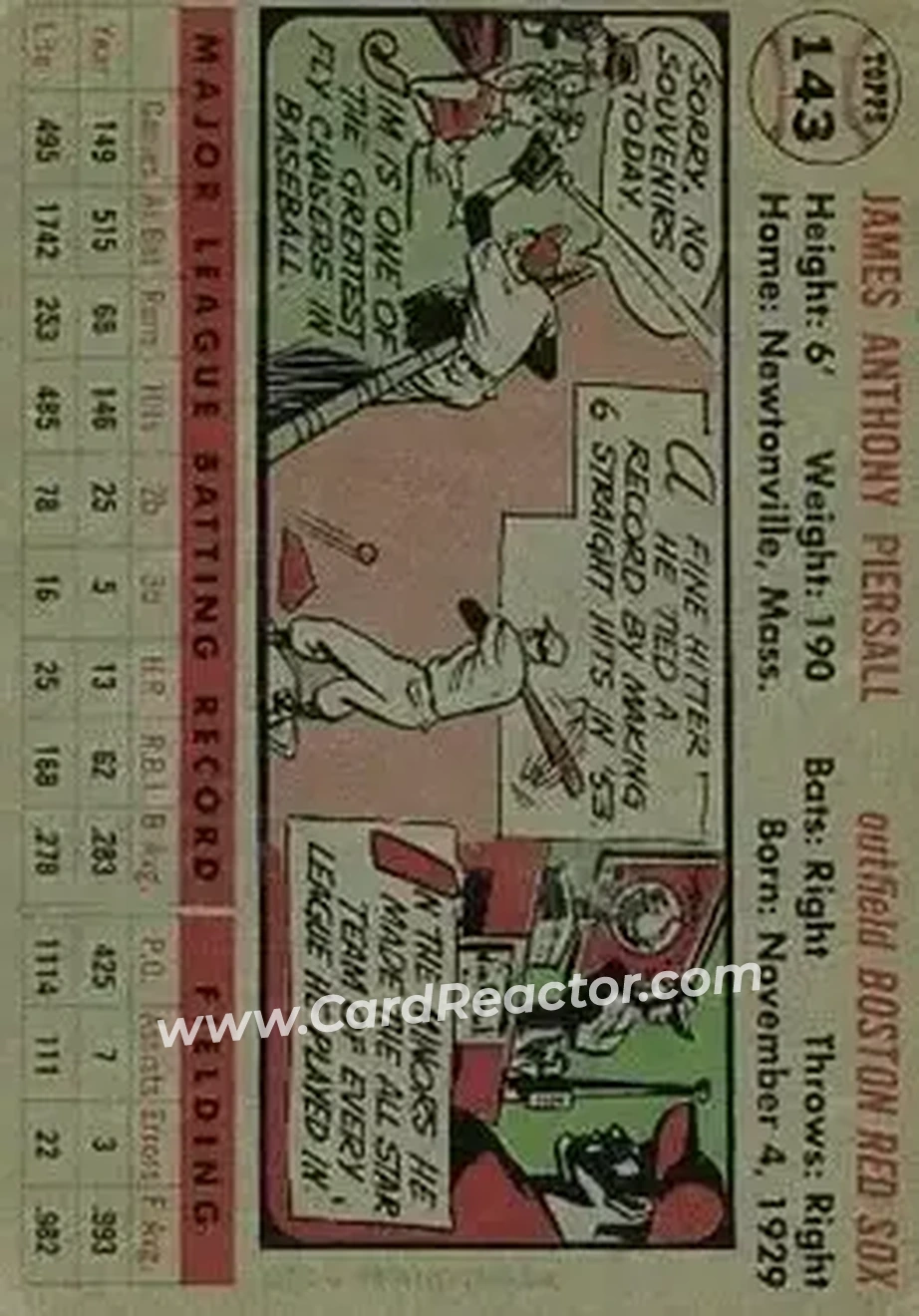 Back of Jim Piersall