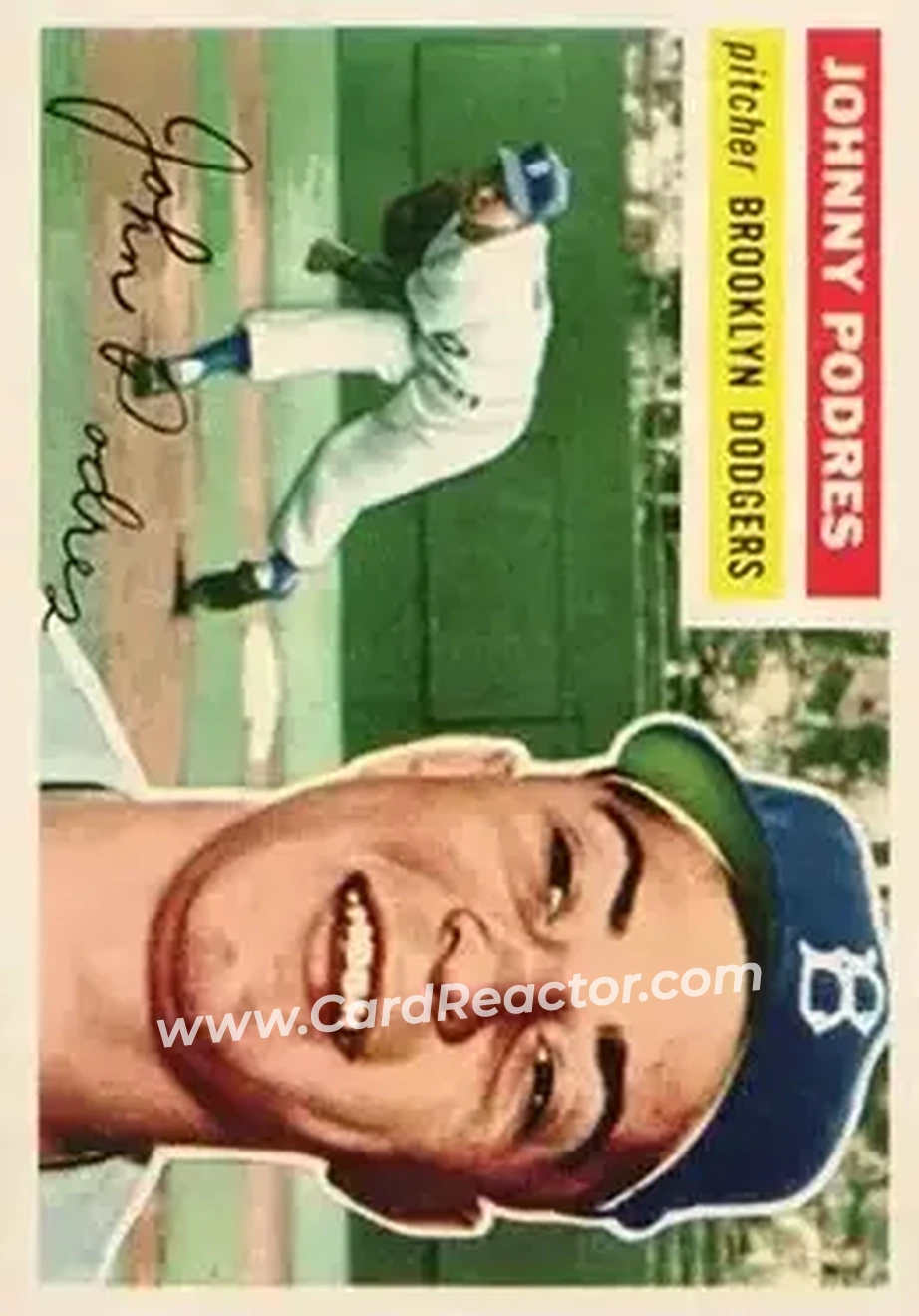 Front of Johnny Podres