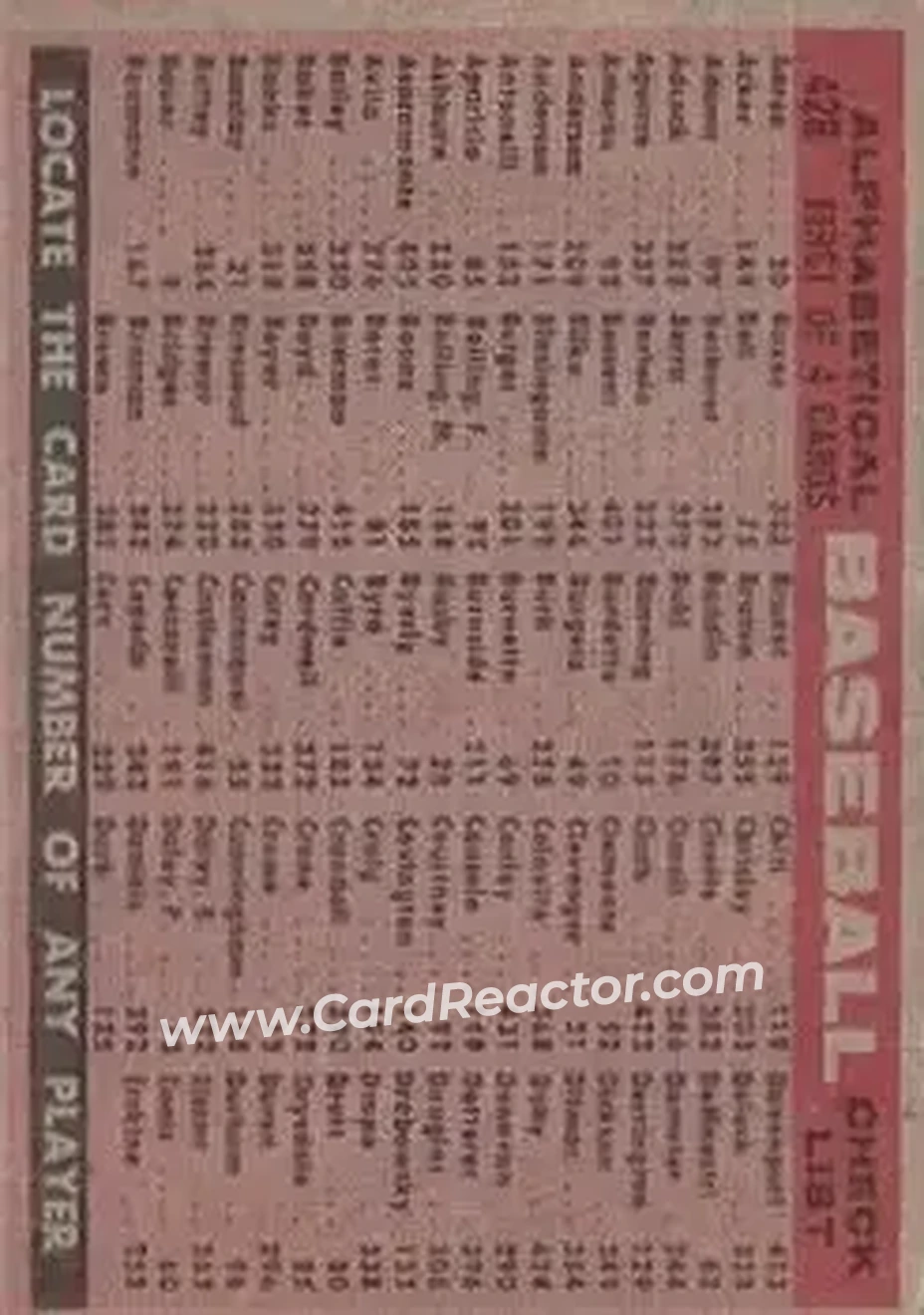 Back of Card #428