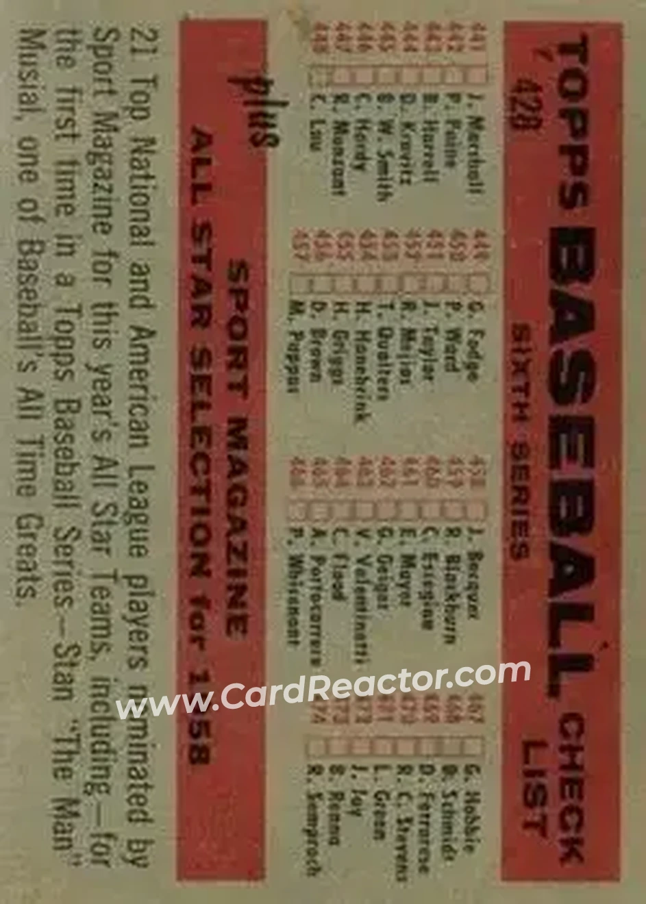 Back of Card #428