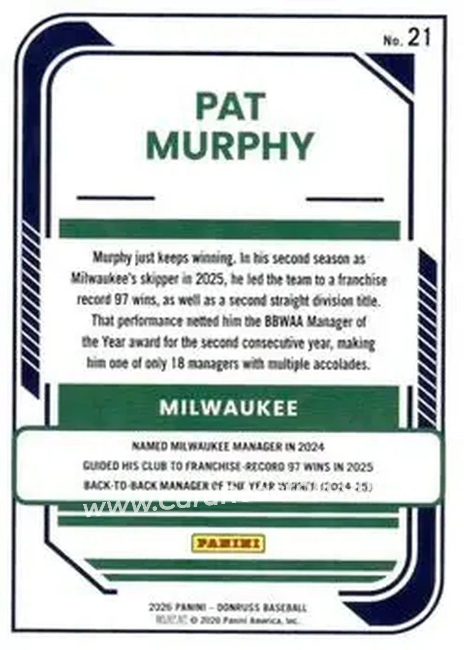Back of Pat Murphy