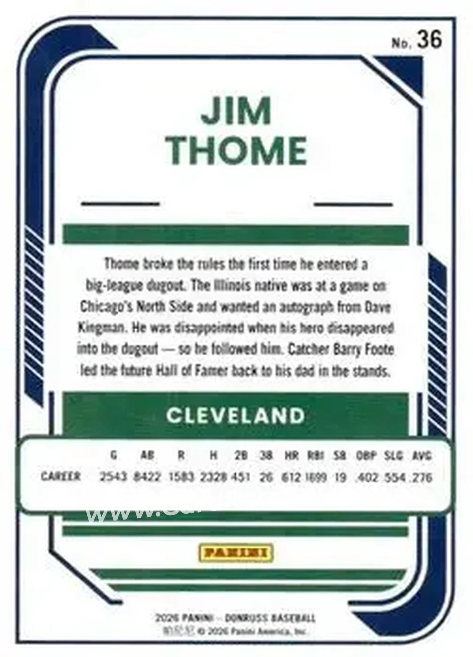 Back of Jim Thome