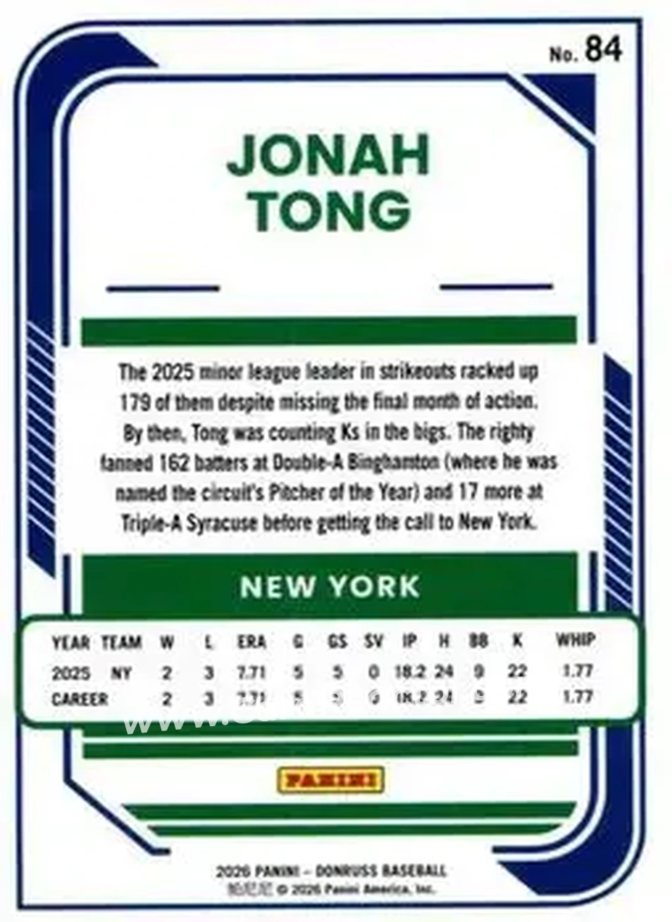 Back of Jonah Tong