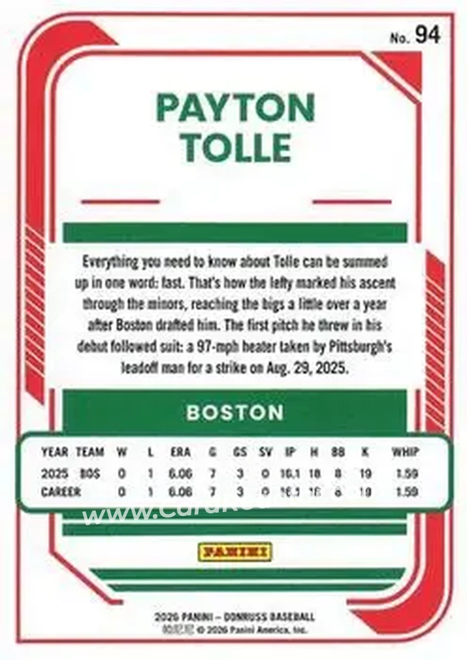 Back of Payton Tolle