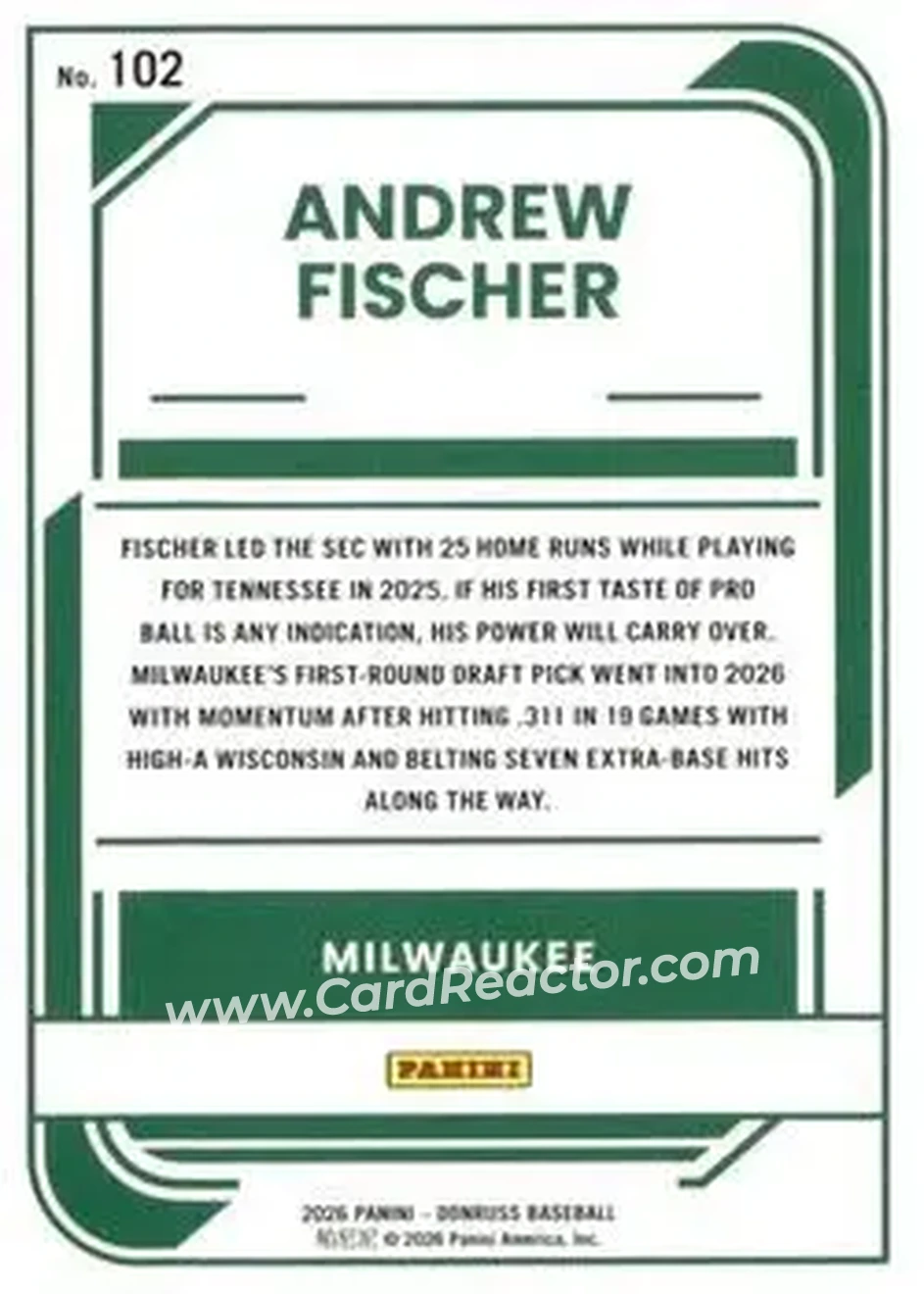 Back of Andrew Fischer