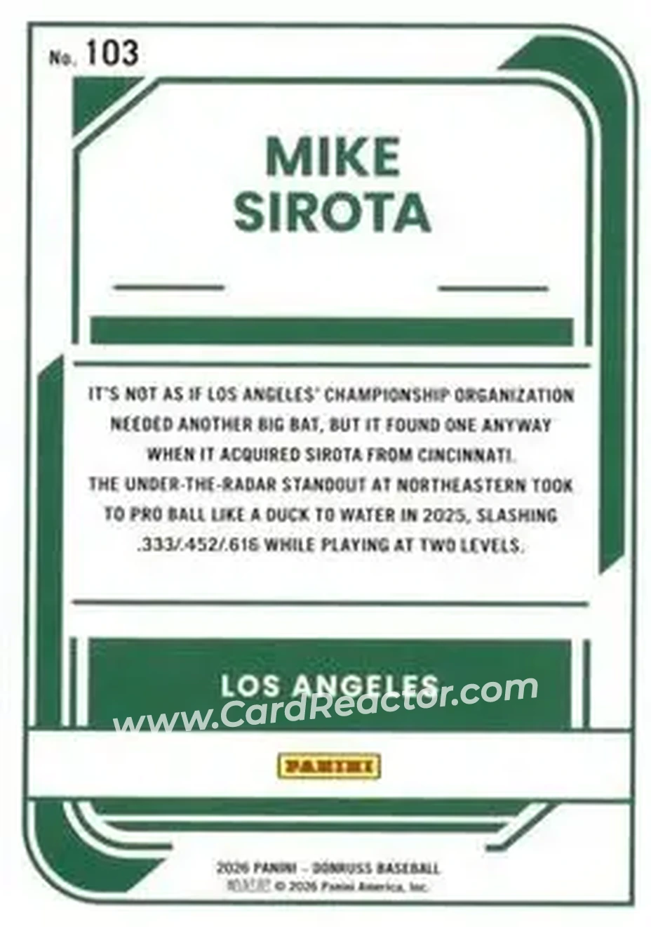 Back of Mike Sirota