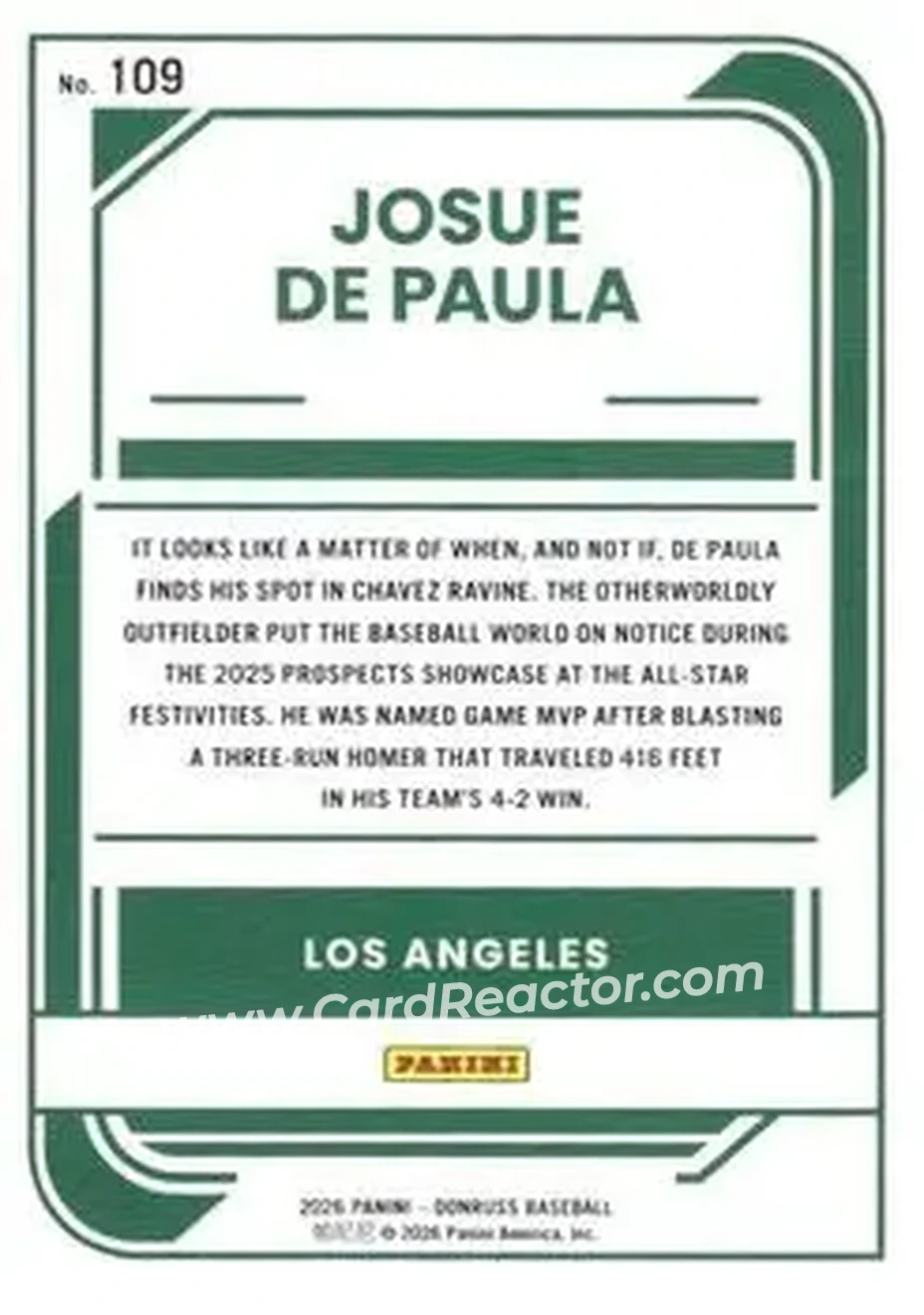 Back of Josue De Paula