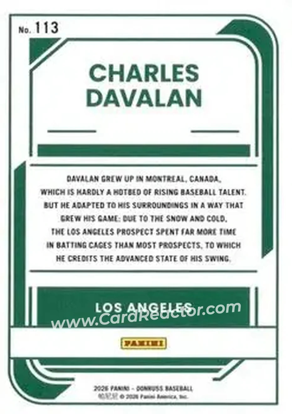 Back of Charles Davalan