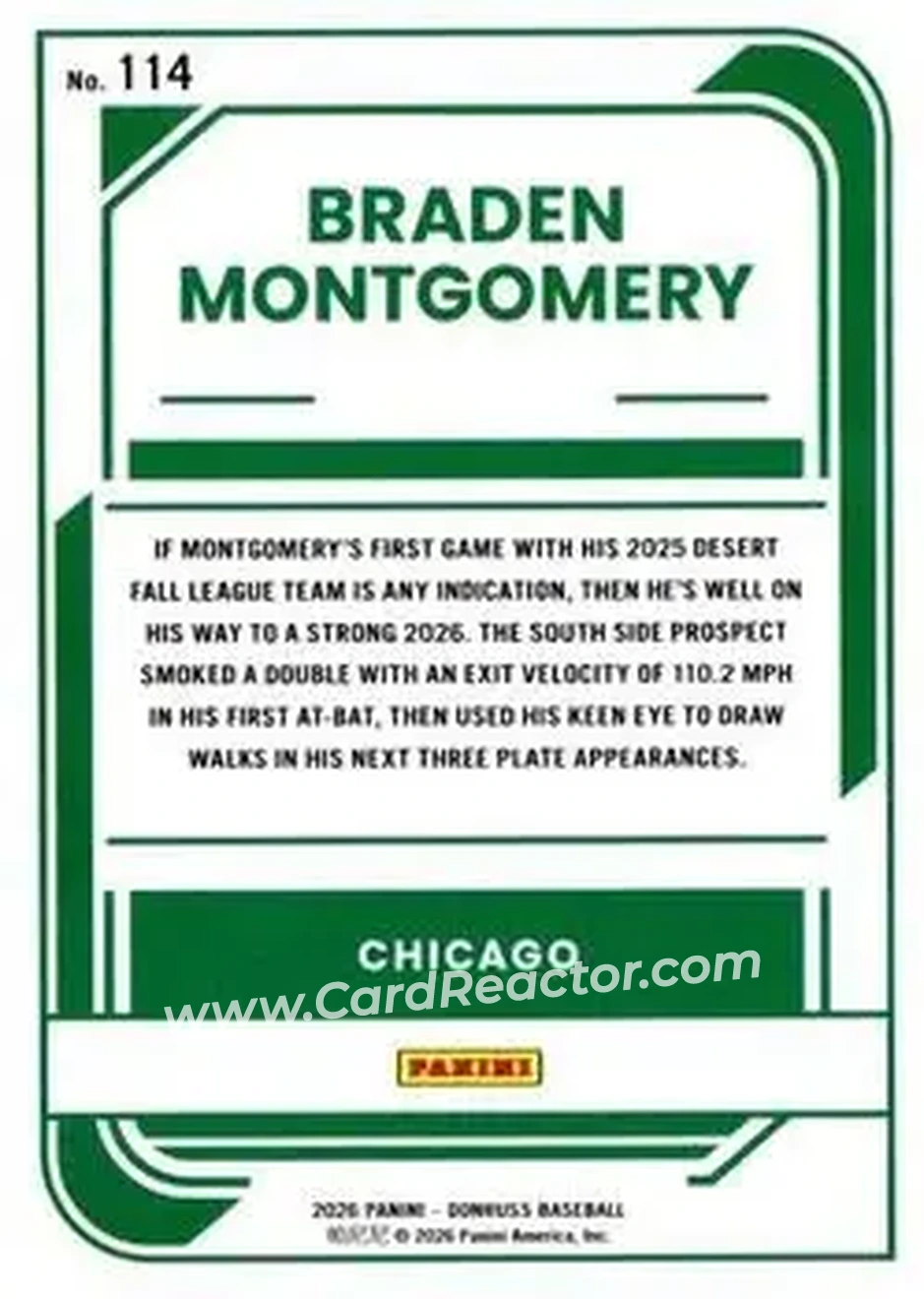 Back of Braden Montgomery