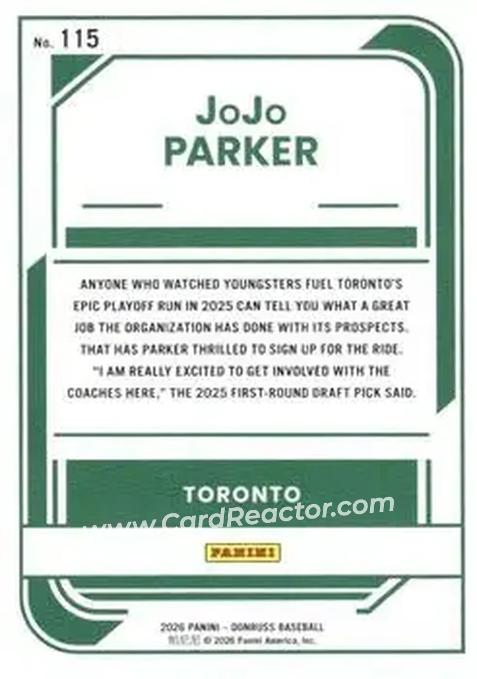 Back of JoJo Parker