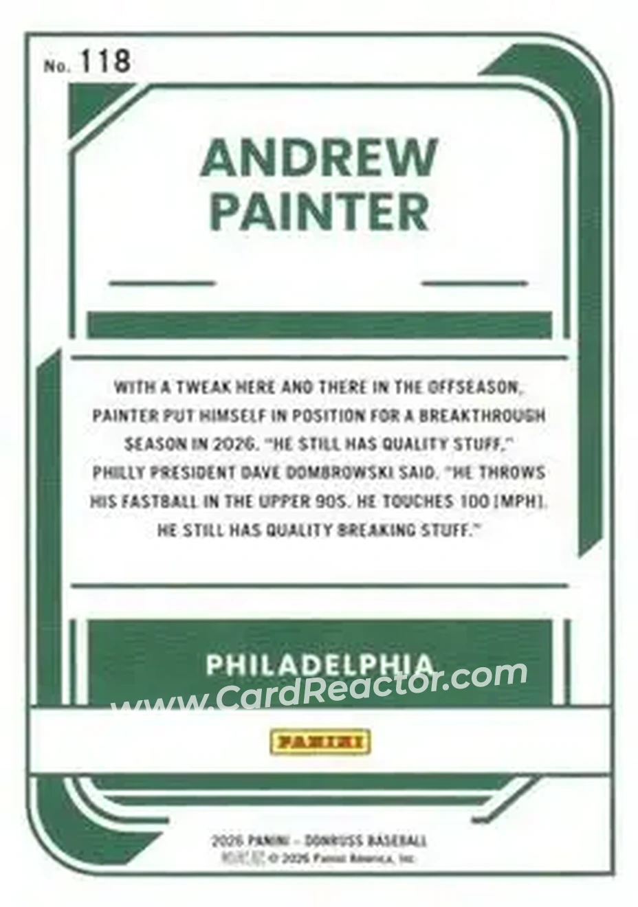 Back of Andrew Painter