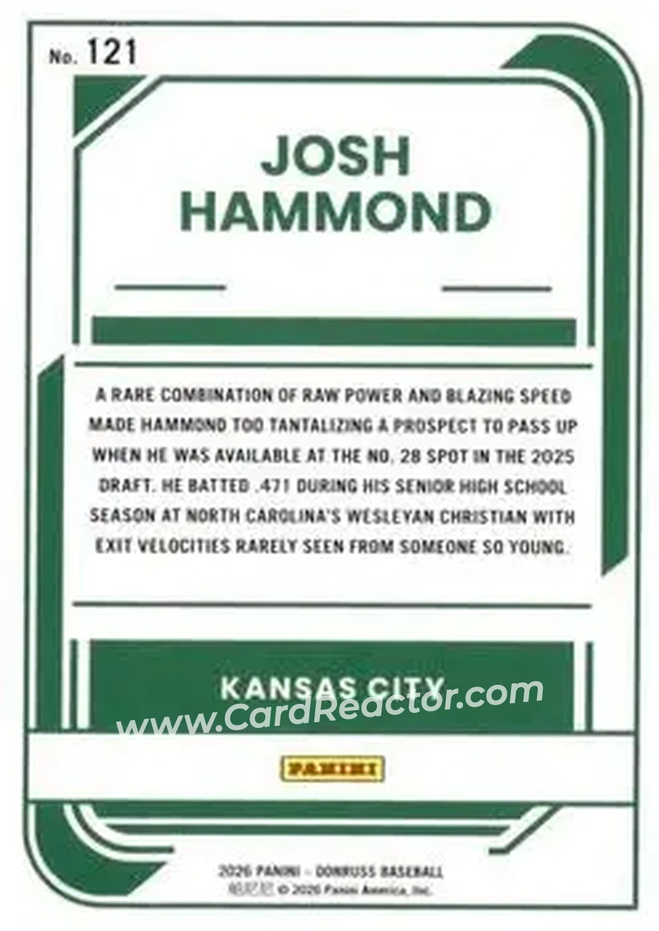 Back of Josh Hammond