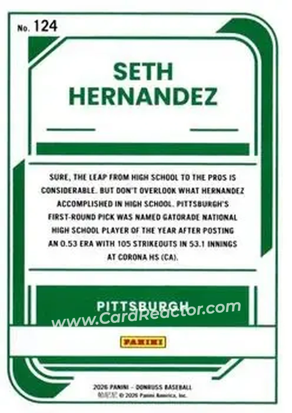 Back of Seth Hernandez