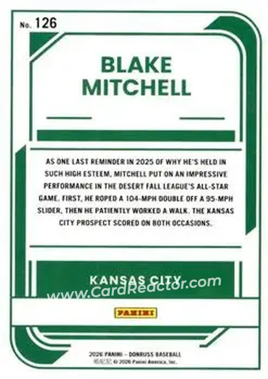 Back of Blake Mitchell