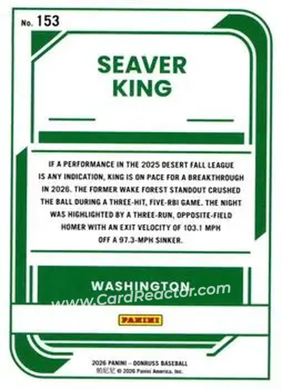 Back of Seaver King