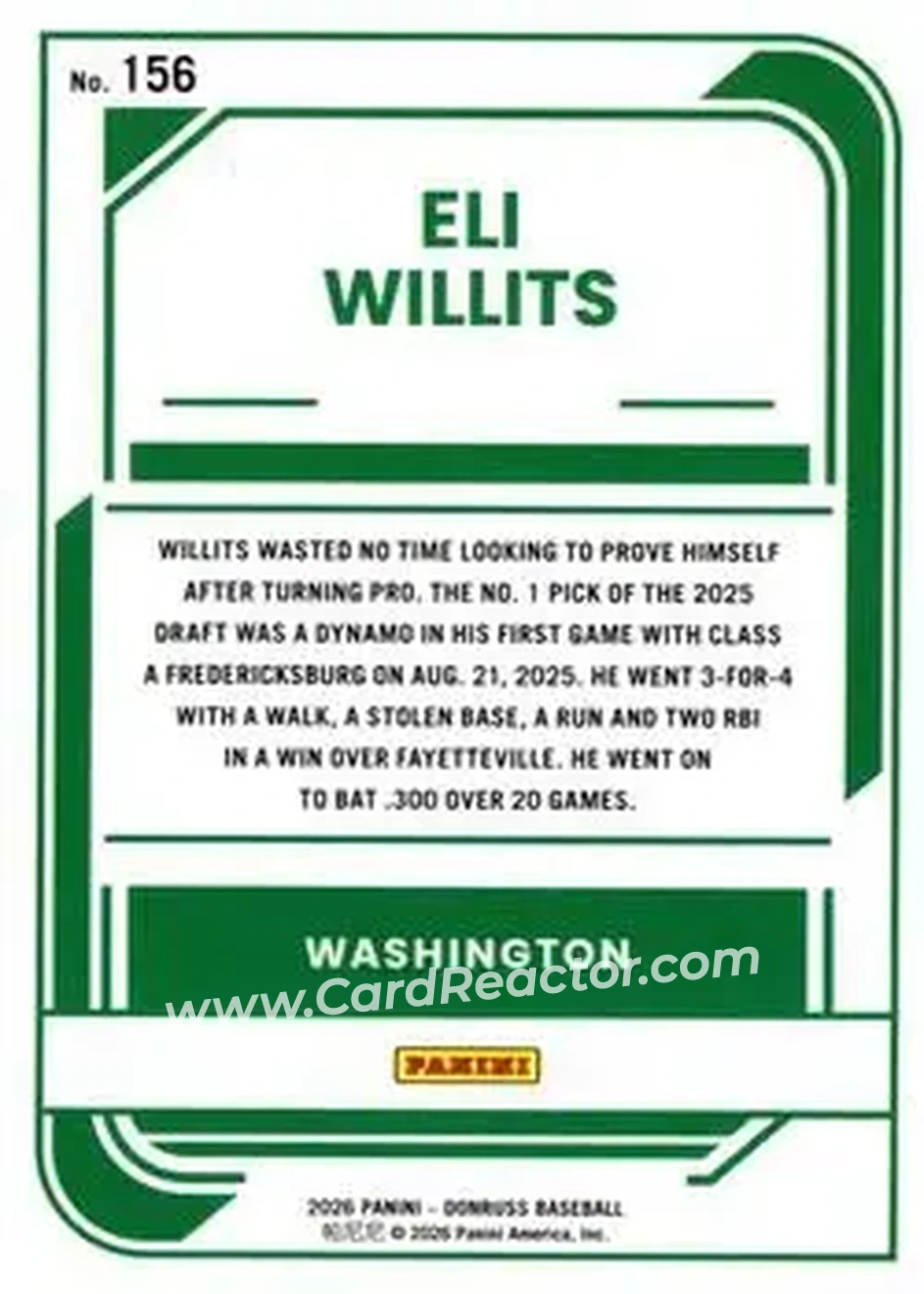 Back of Eli Willits