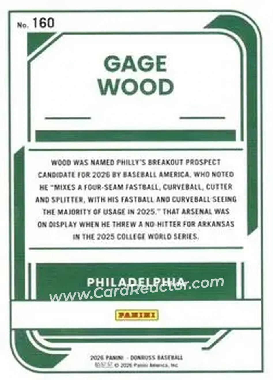 Back of Gage Wood
