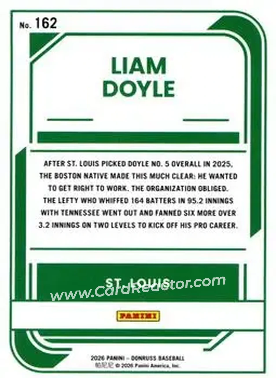 Back of Liam Doyle