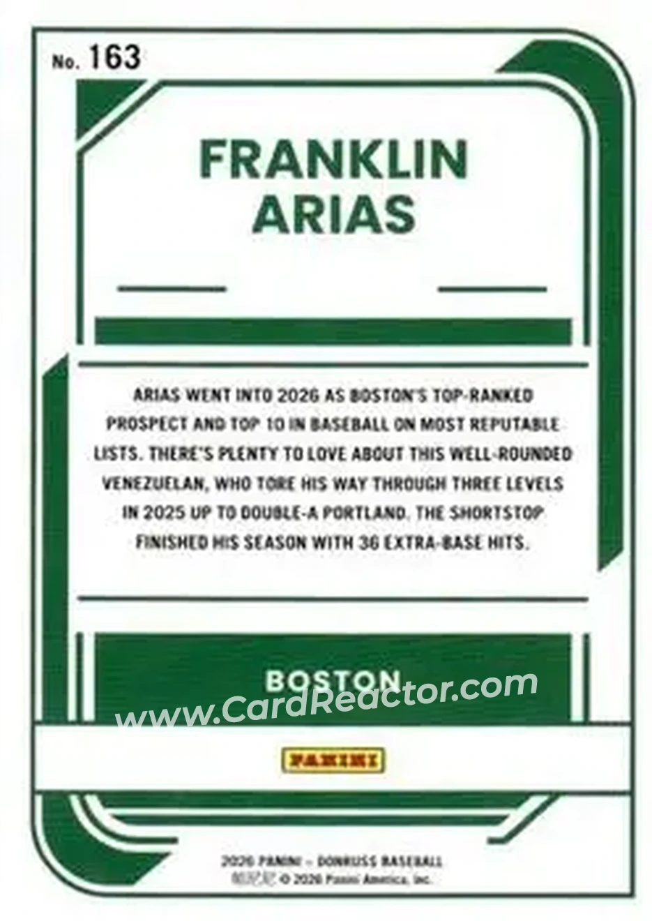 Back of Franklin Arias