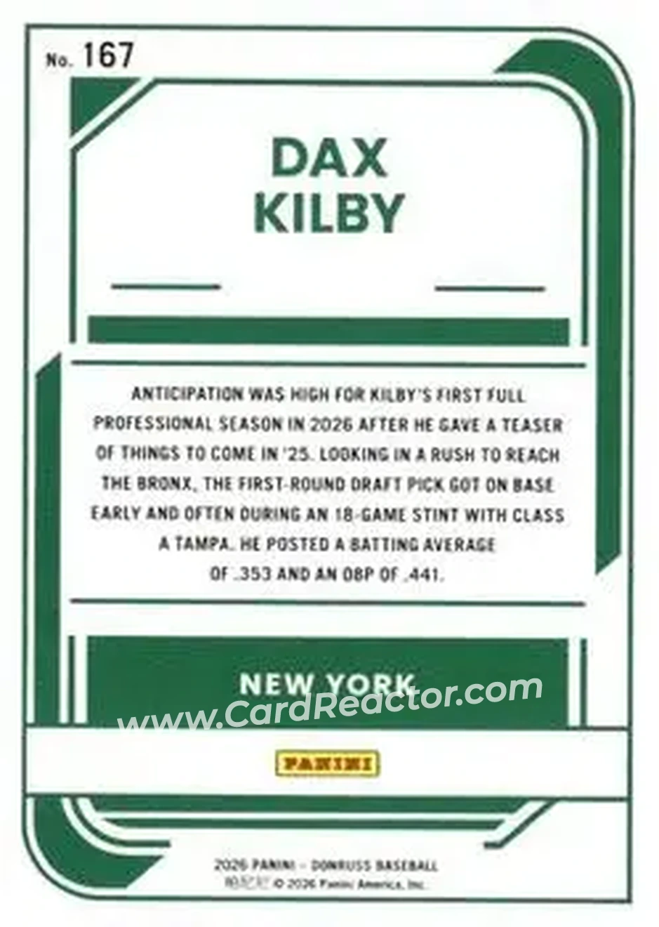 Back of Dax Kilby