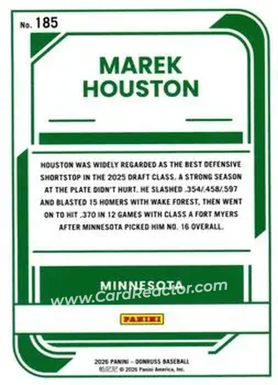 Back of Marek Houston