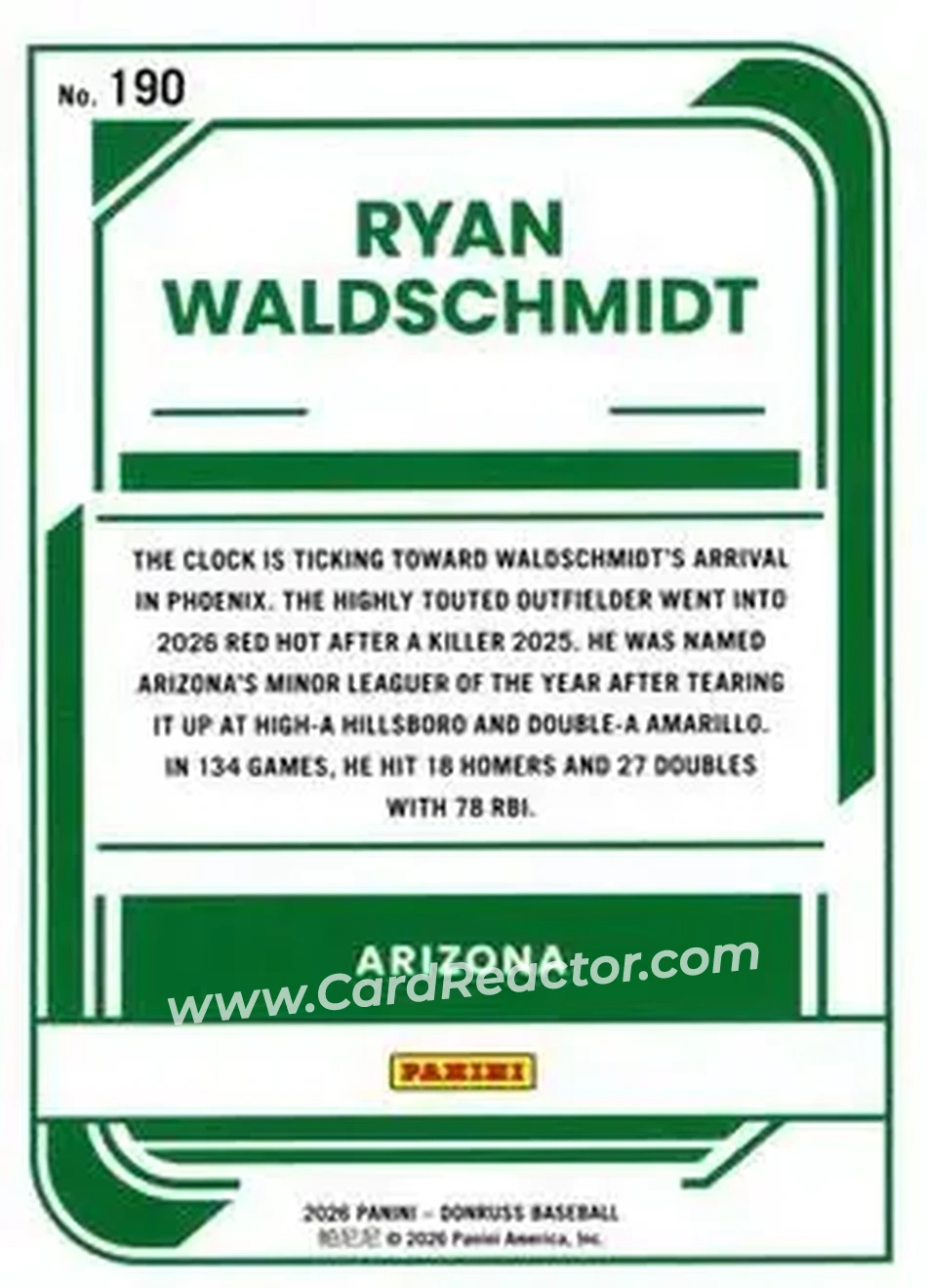 Back of Ryan Waldschmidt