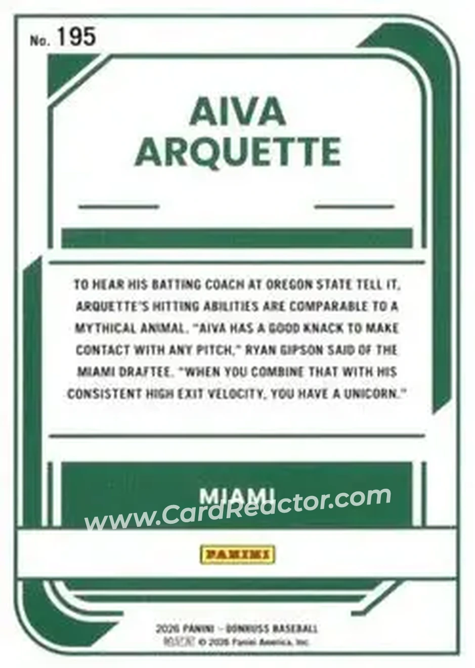 Back of Aiva Arquette