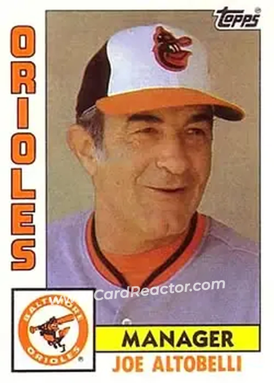 Front of Joe Altobelli