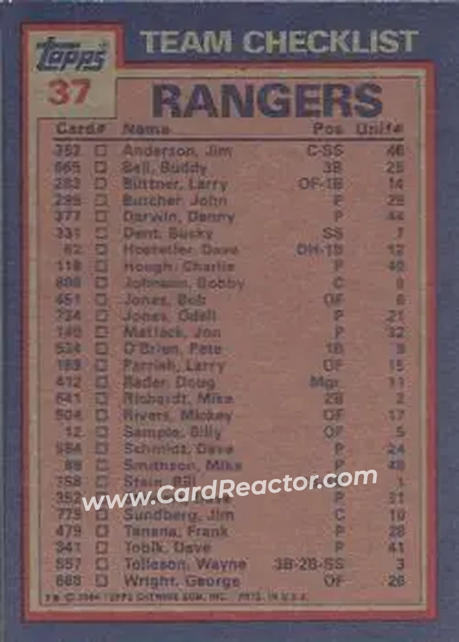 Back of Rick Honeycutt)