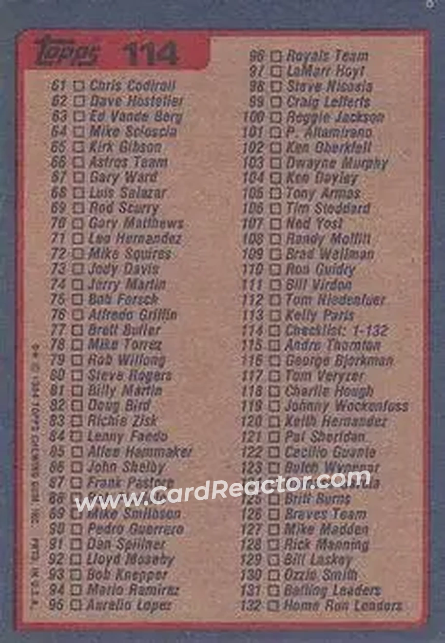 Back of Card #114