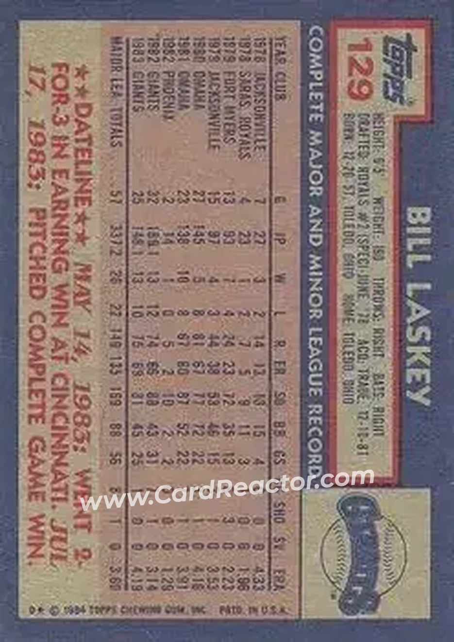 Back of Bill Laskey
