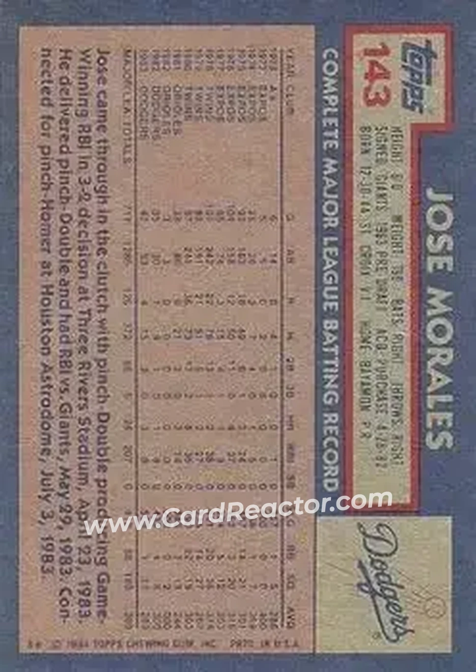 Back of Jose Morales
