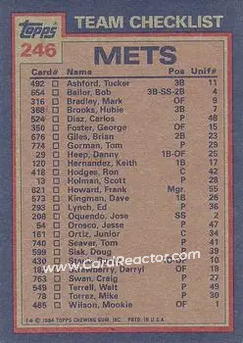 Back of Card #246