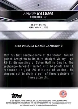 Back of Arthur Kaluma