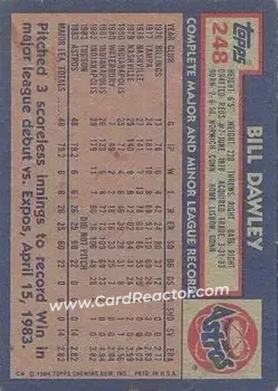 Back of Bill Dawley