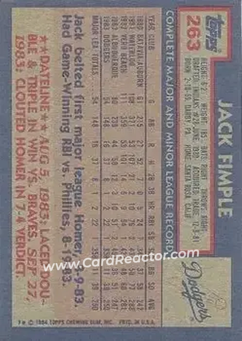 Back of Jack Fimple