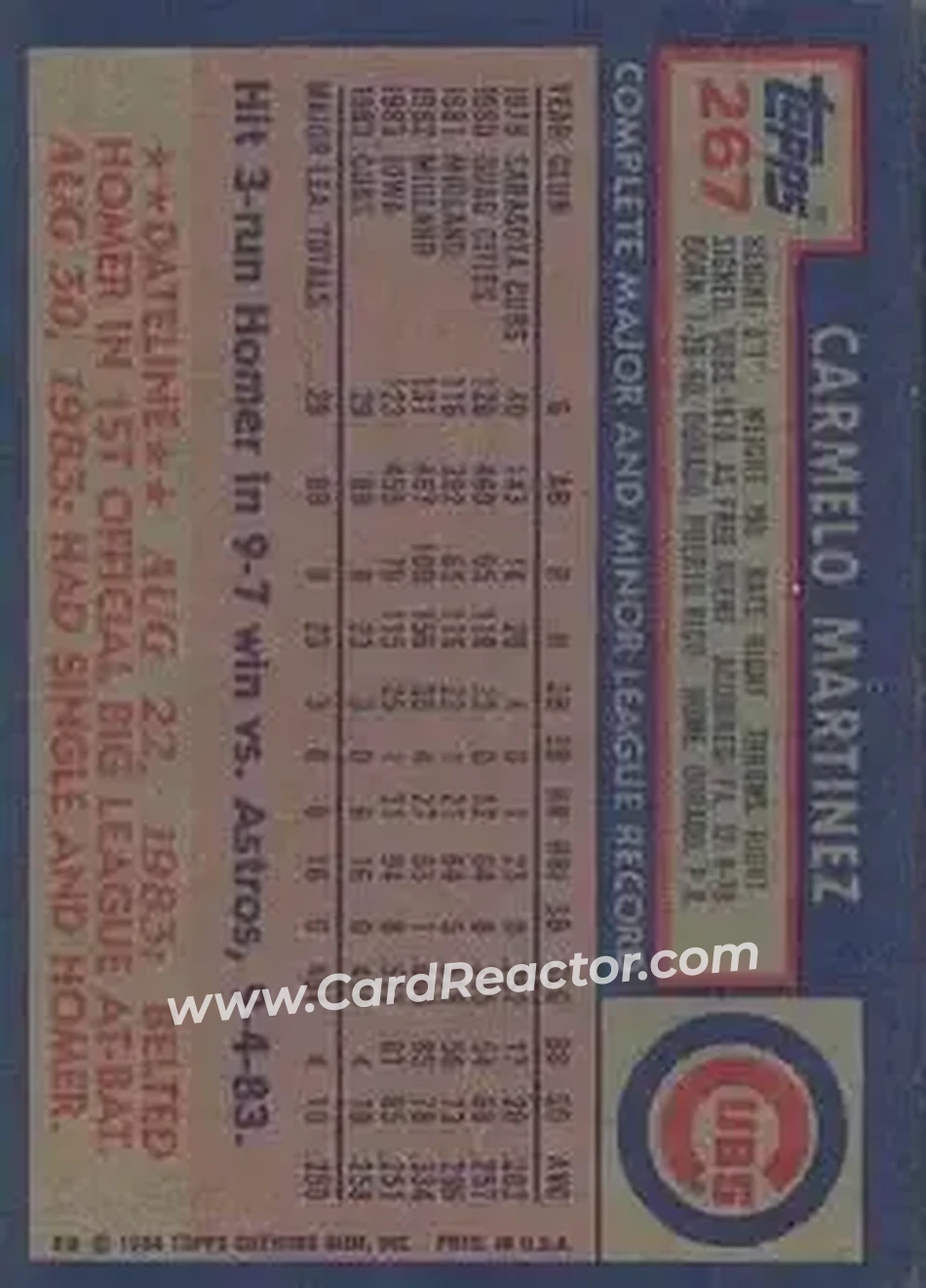 Back of Carmelo Martinez