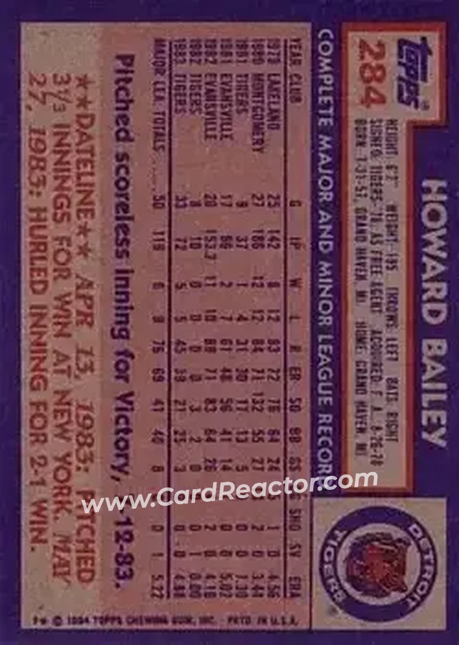 Back of Howard Bailey