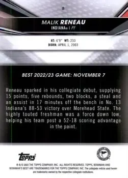 Back of Malik Reneau