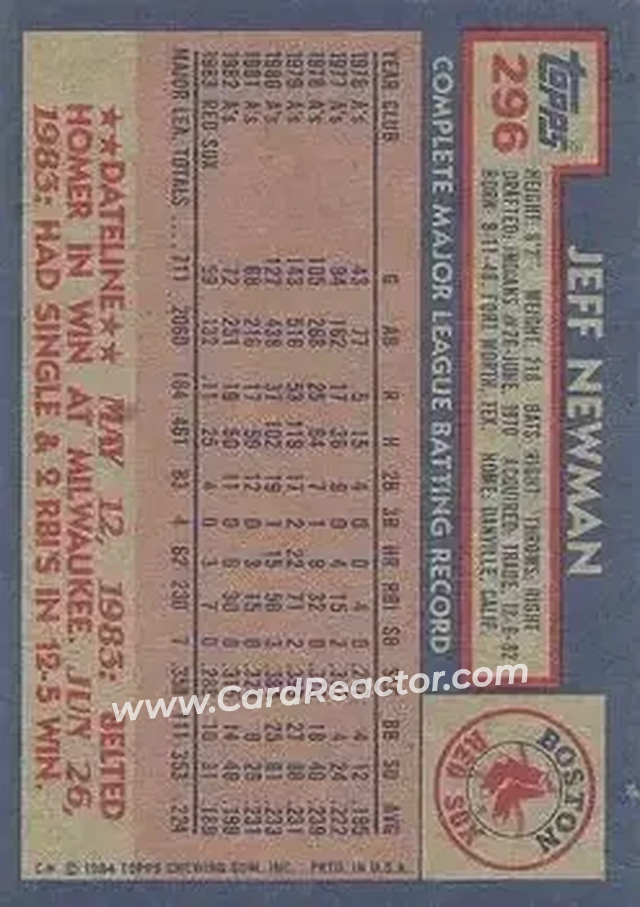 Back of Jeff Newman