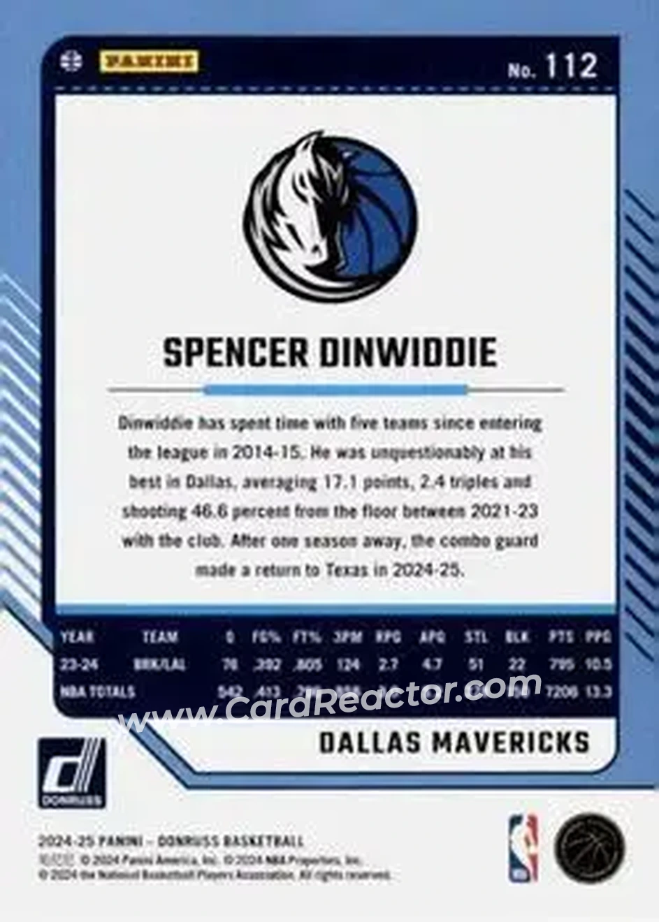 Back of Spencer Dinwiddie