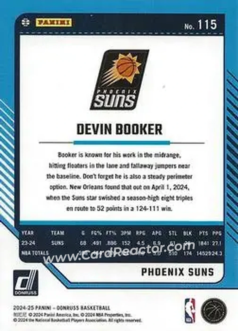 Back of Devin Booker