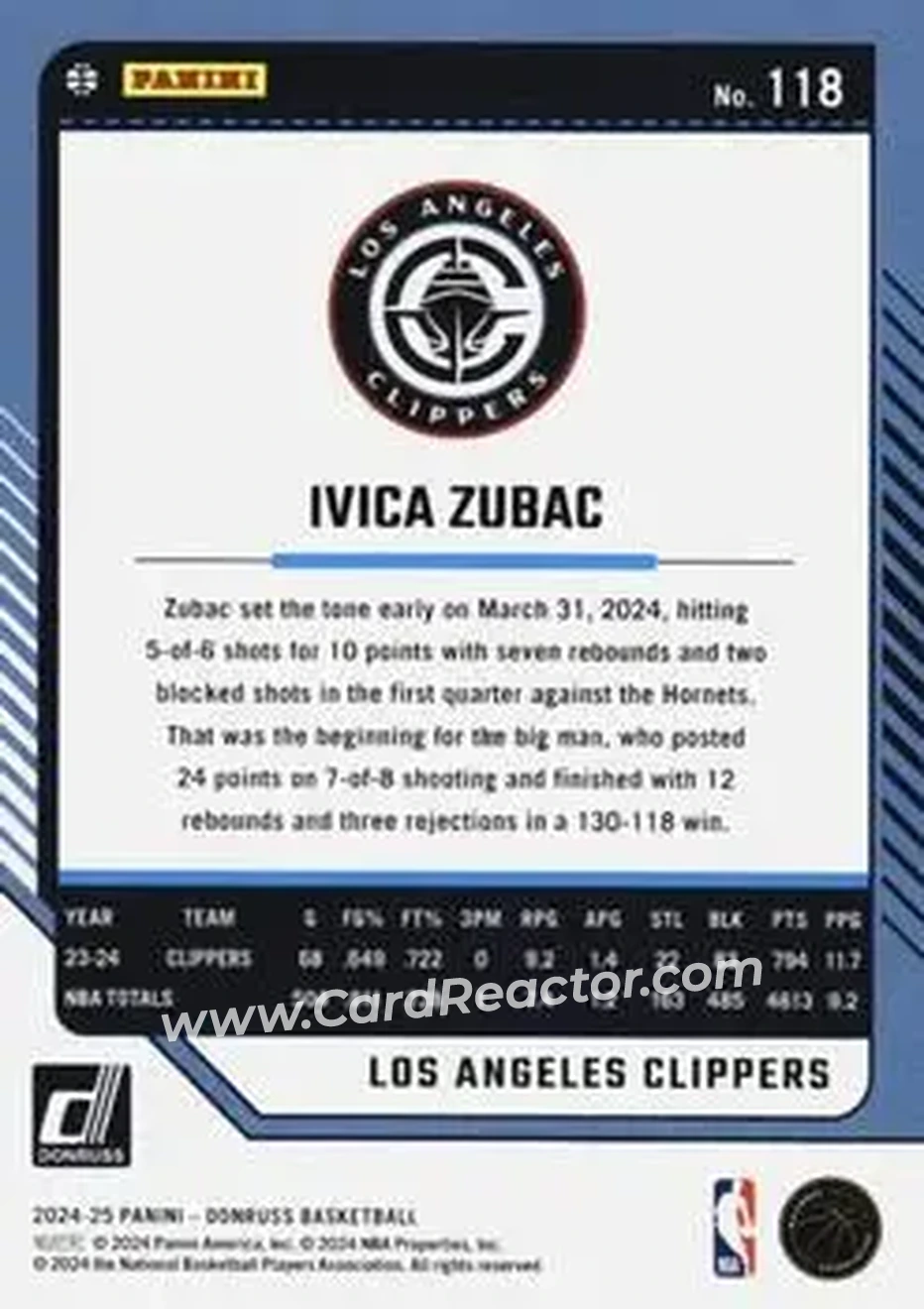 Back of Ivica Zubac