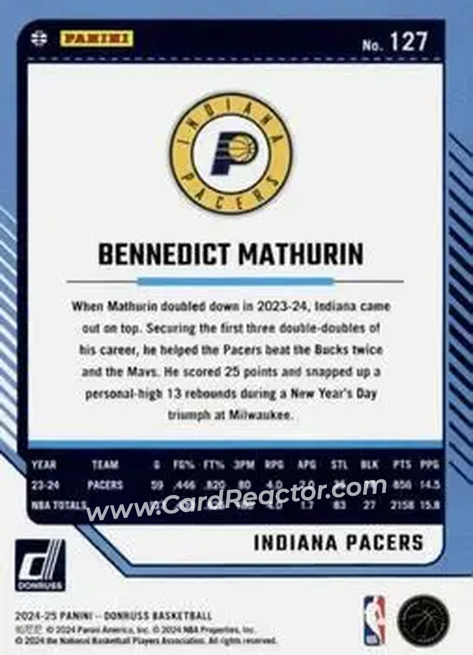 Back of Bennedict Mathurin