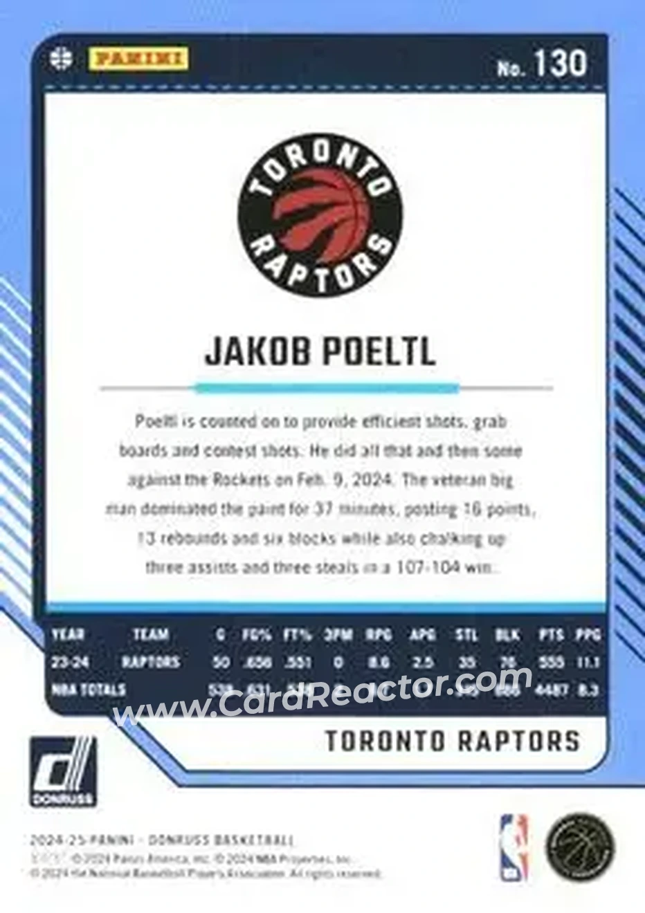 Back of Jakob Poeltl