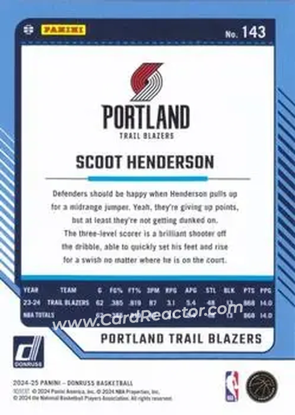 Back of Scoot Henderson